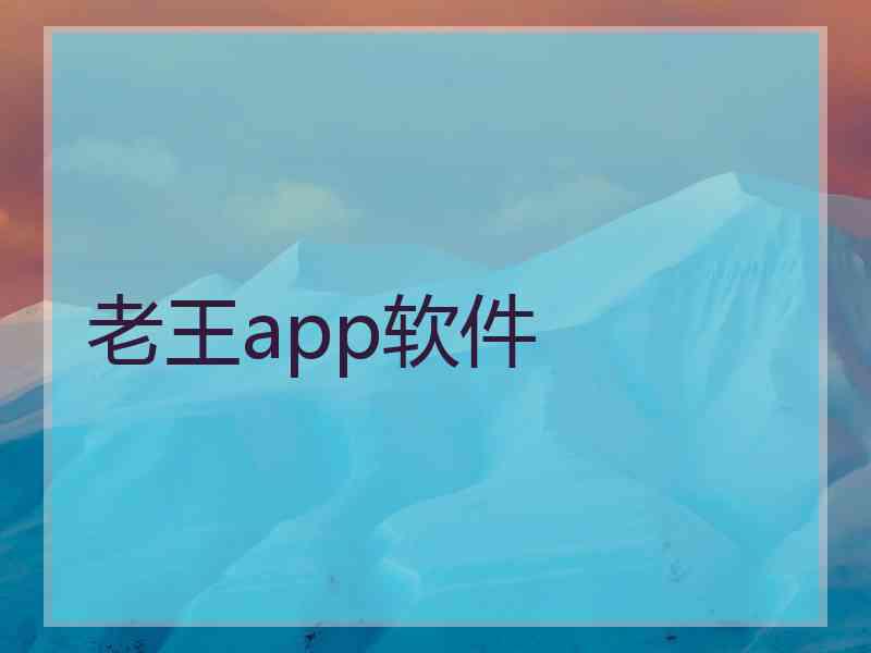 老王app软件