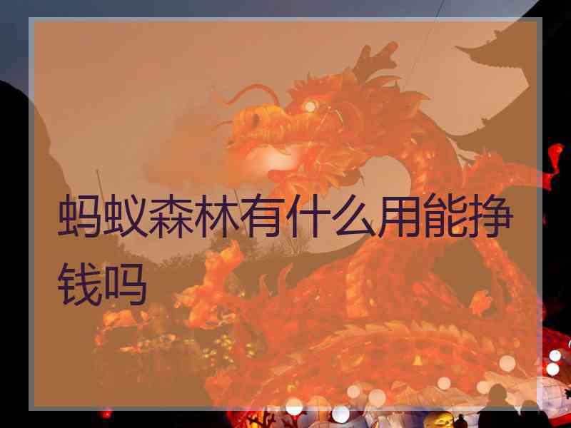 蚂蚁森林有什么用能挣钱吗