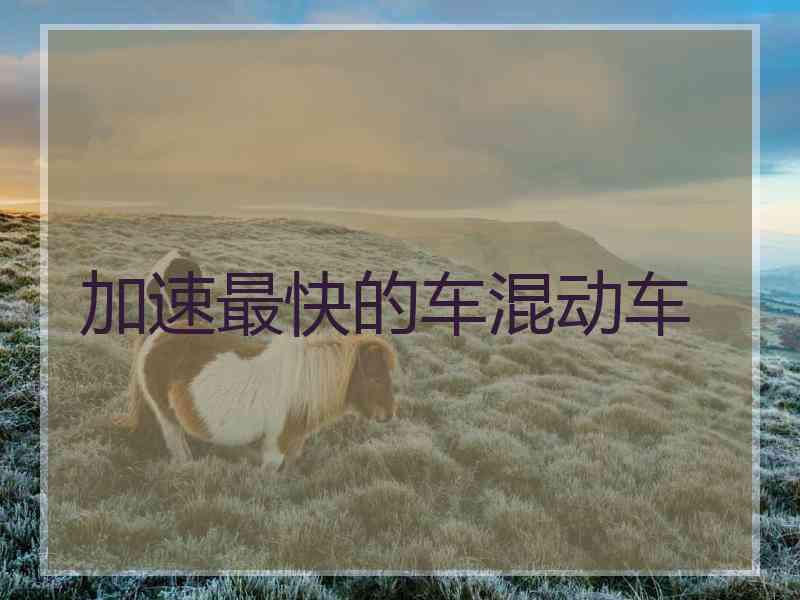 加速最快的车混动车