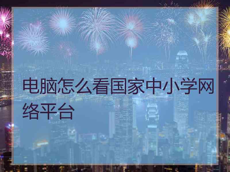 电脑怎么看国家中小学网络平台