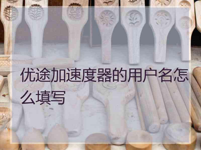 优途加速度器的用户名怎么填写