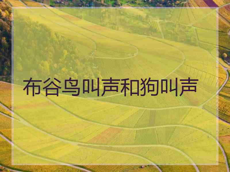 布谷鸟叫声和狗叫声