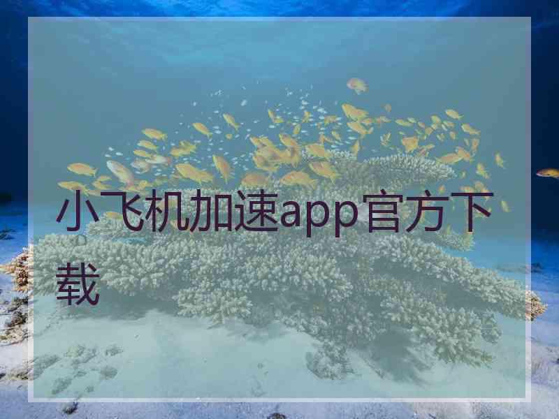 小飞机加速app官方下载