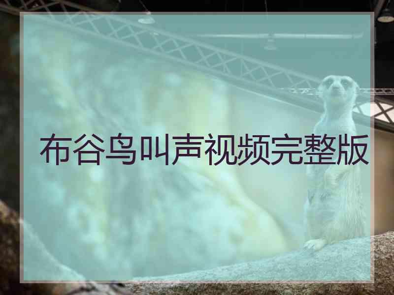 布谷鸟叫声视频完整版