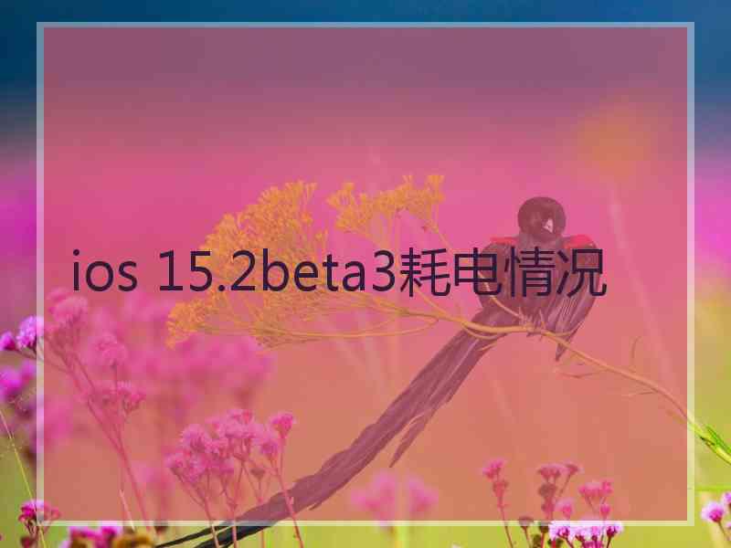 ios 15.2beta3耗电情况