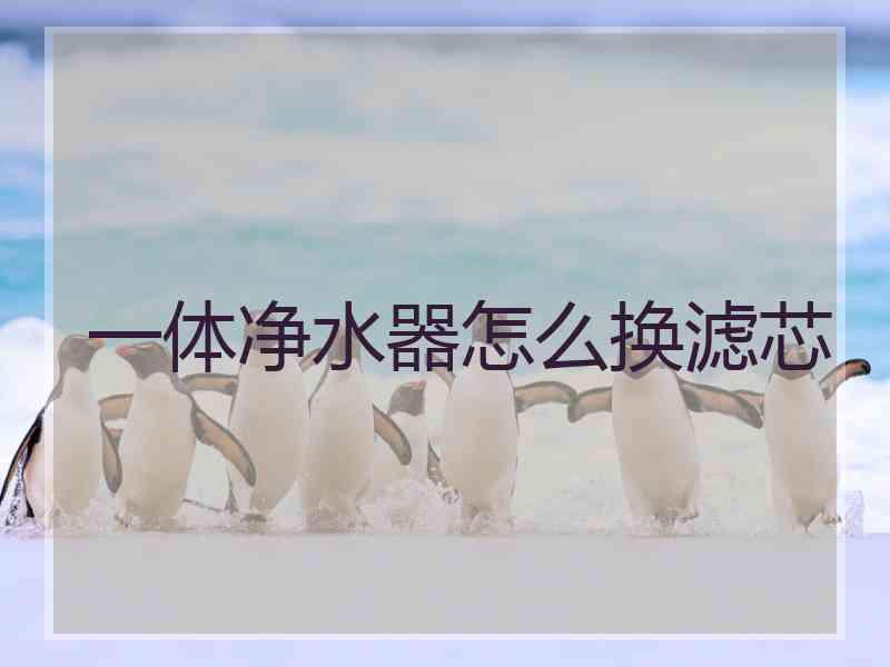 一体净水器怎么换滤芯