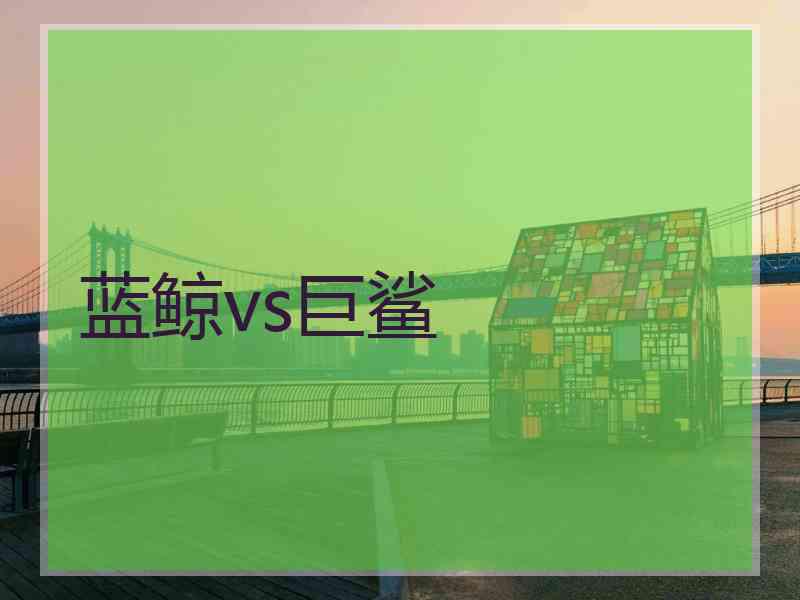 蓝鲸vs巨鲨