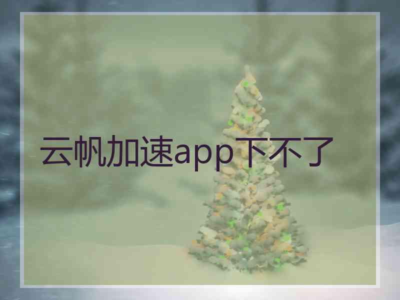 云帆加速app下不了