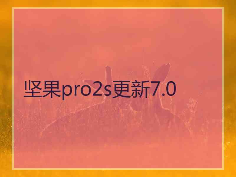 坚果pro2s更新7.0