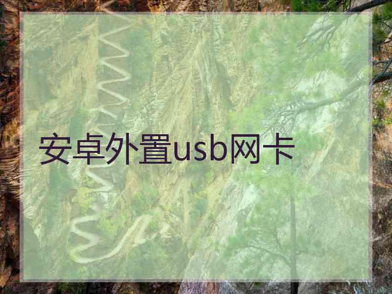 安卓外置usb网卡
