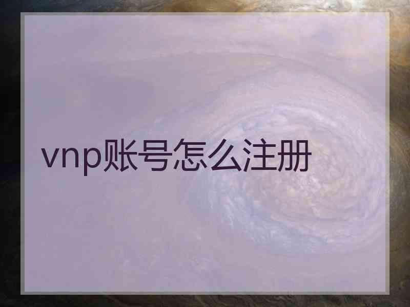 vnp账号怎么注册
