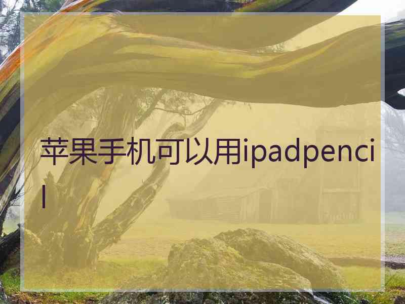苹果手机可以用ipadpencil