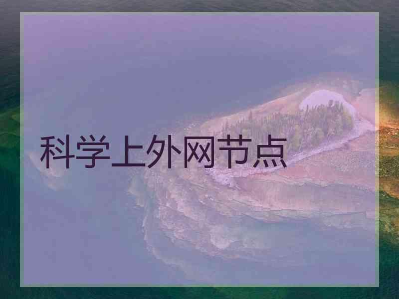 科学上外网节点