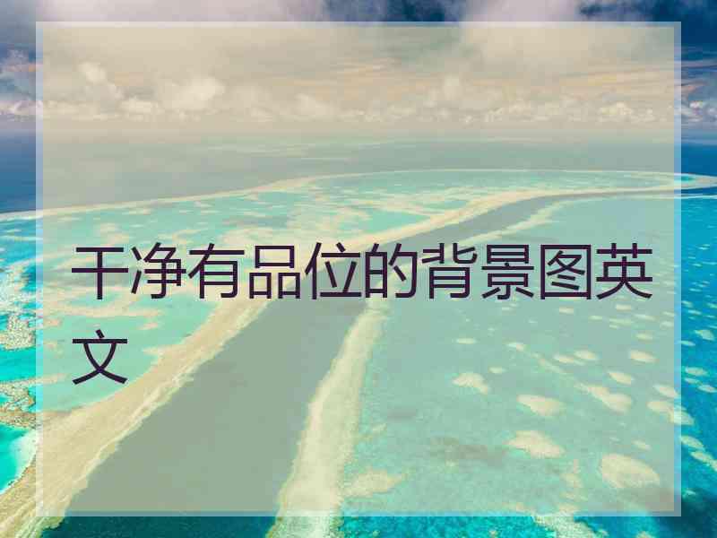 干净有品位的背景图英文