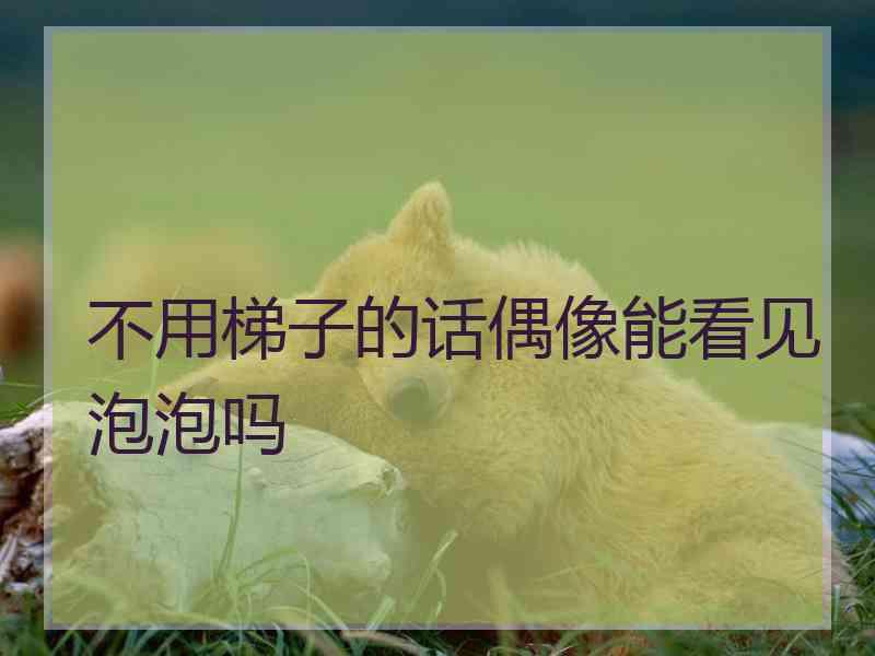 不用梯子的话偶像能看见泡泡吗