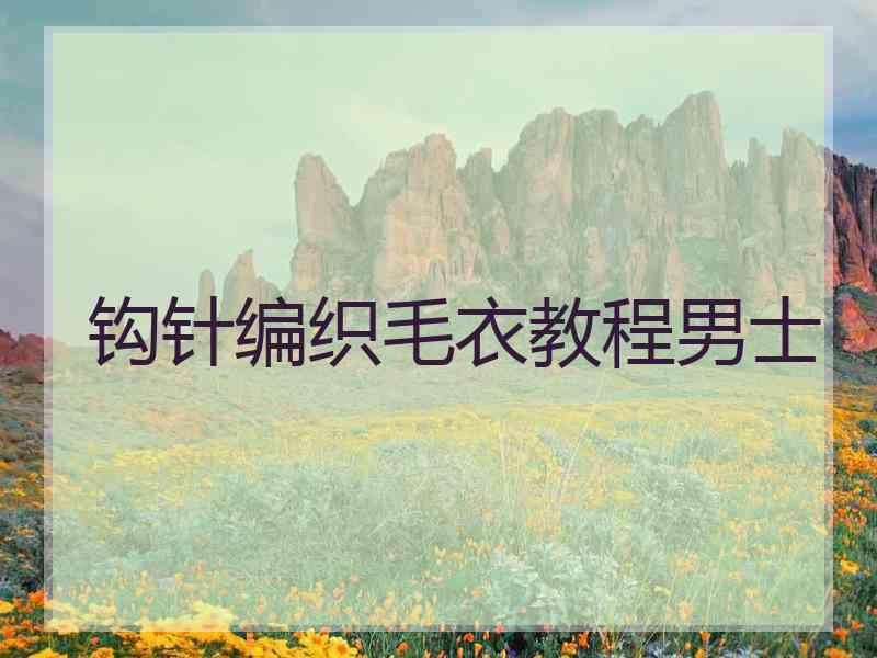 钩针编织毛衣教程男士