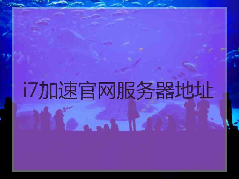 i7加速官网服务器地址