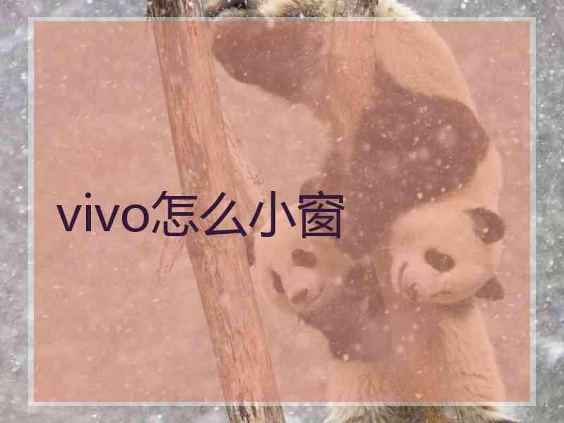vivo怎么小窗