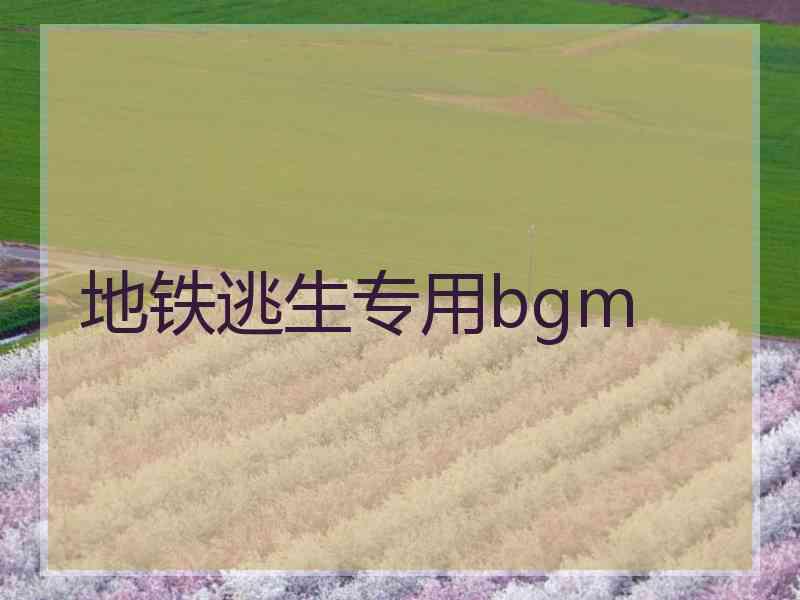 地铁逃生专用bgm