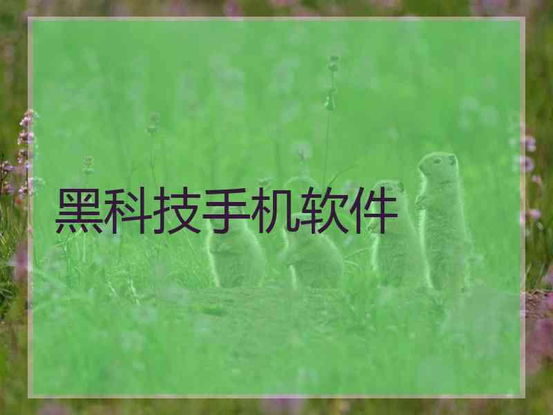 黑科技手机软件