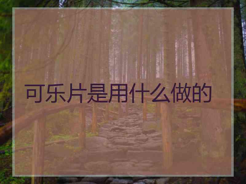 可乐片是用什么做的