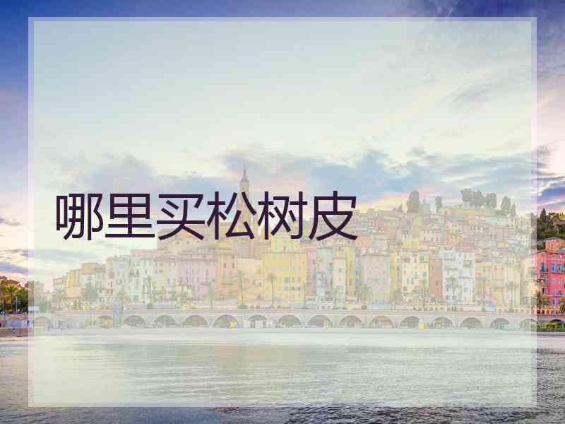 哪里买松树皮