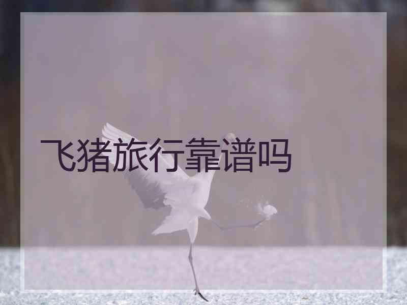 飞猪旅行靠谱吗