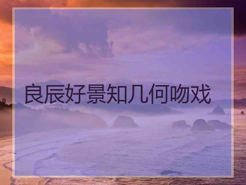 良辰好景知几何吻戏