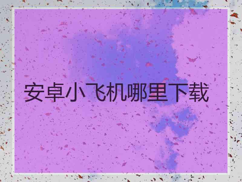 安卓小飞机哪里下载
